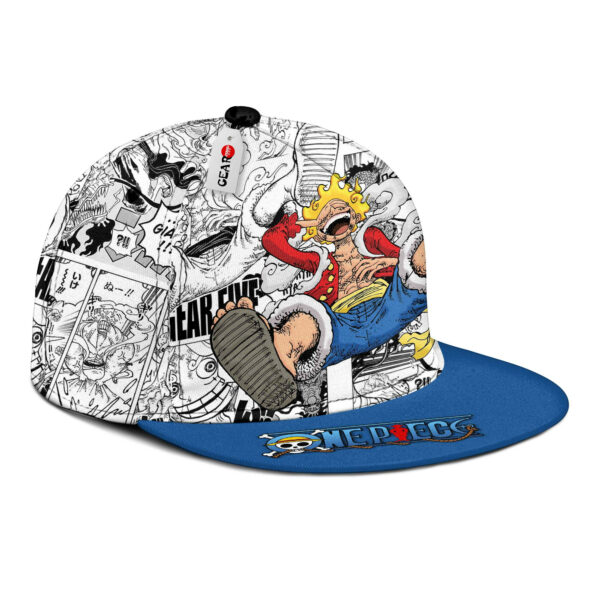 Luffy Gear 5 Snapback Hat Custom One Piece Anime Hat Mix Manga 2