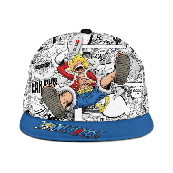 Luffy Gear 5 Snapback Hat Custom One Piece Anime Hat Mix Manga 1