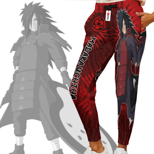 Madara Uchiha Joggers Custom Anime Sweatpants Tie Dye Style Merch 2