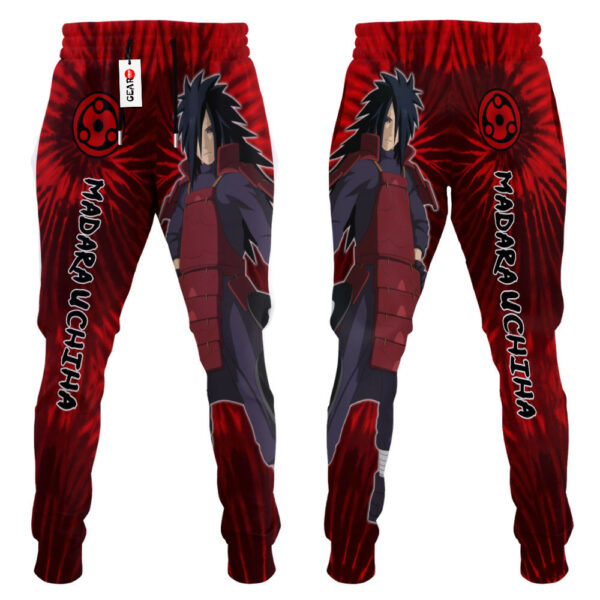 Madara Uchiha Joggers Custom Anime Sweatpants Tie Dye Style Merch 3