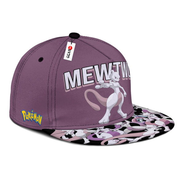 Mewtwo Snapback Hat Custom Pokemon Anime Hat Gifts for Otaku 2