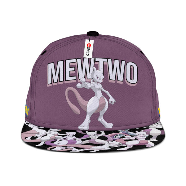 Mewtwo Snapback Hat Custom Pokemon Anime Hat Gifts for Otaku 1