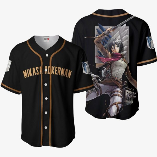 Mikasa Ackerman Jersey Shirt Custom Attack On Titan Anime Merch Clothes 1