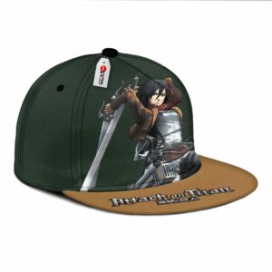 Mikasa Ackerman Snapback Hat Custom Attack On Titan Hat 6