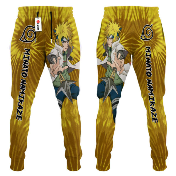 Minato Namikaze Joggers Custom Anime Sweatpants Tie Dye Style Merch 3