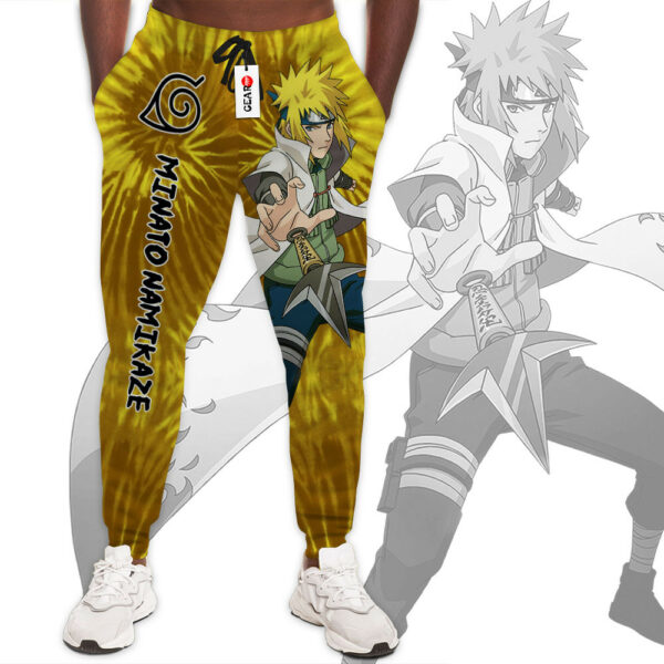 Minato Namikaze Joggers Custom Anime Sweatpants Tie Dye Style Merch 1