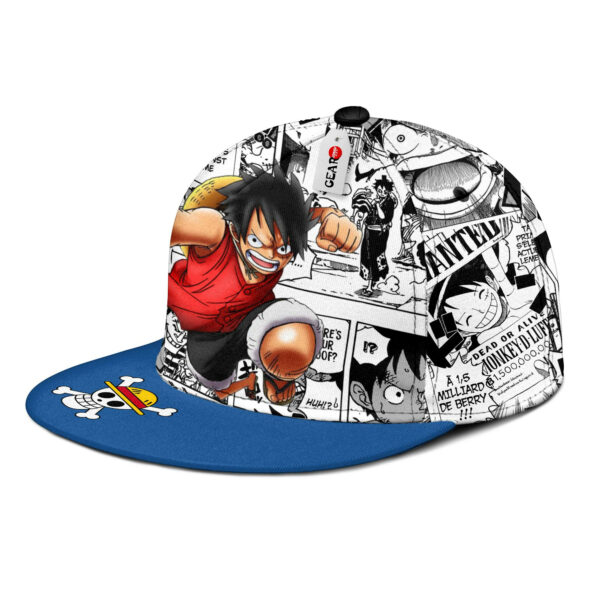 Monkey D Luffy Snapback Hat Custom One Piece Anime Hat Mix Manga 2