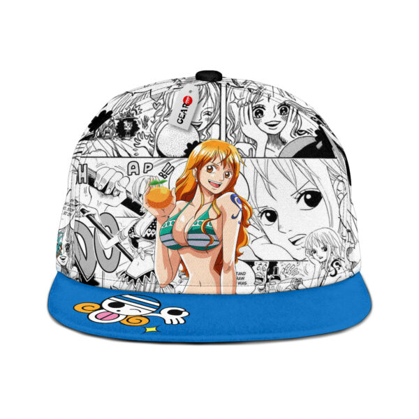 Nami Snapback Hat Custom One Piece Anime Hat Mix Manga 1