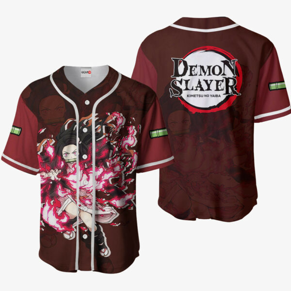 Nezuko Blood Demon Art Jersey Shirt Custom Kimetsu Anime Merch Clothes 1