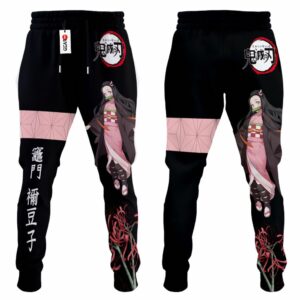 Nezuko Jogger Pants Custom Anime Kimetsu Sweatpants 7