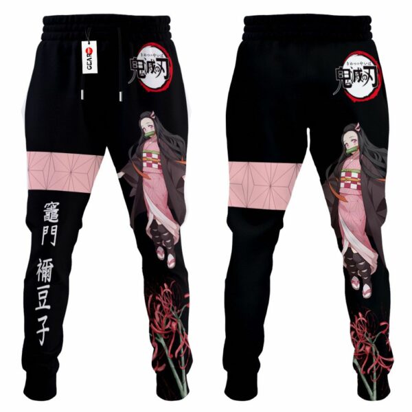 Nezuko Jogger Pants Custom Anime Kimetsu Sweatpants 4