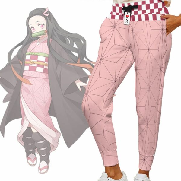 Nezuko Jogger Pants Custom Uniform Kimetsu Anime Sweatpants 1