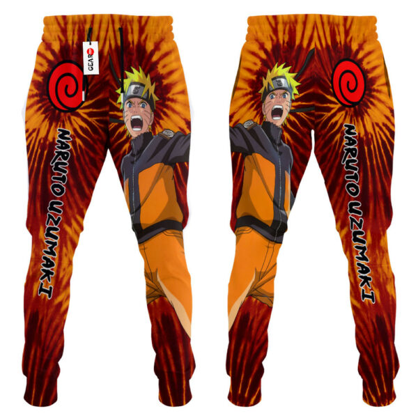 Nrt Uzumaki Joggers Custom Anime Sweatpants Tie Dye Style Merch 3