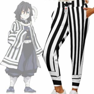 Obanai Iguro Uniform Jogger Pants Custom Kimetsu Anime Sweatpants 5