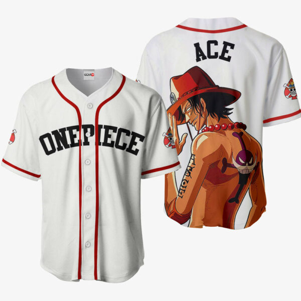 Portgas D Ace Jersey Shirt One Piece Custom Anime Merch Clothes for Otaku 1