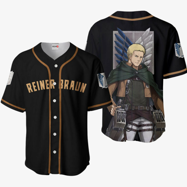 Reiner Braun Jersey Shirt Custom Attack On Titan Anime Merch Clothes 1