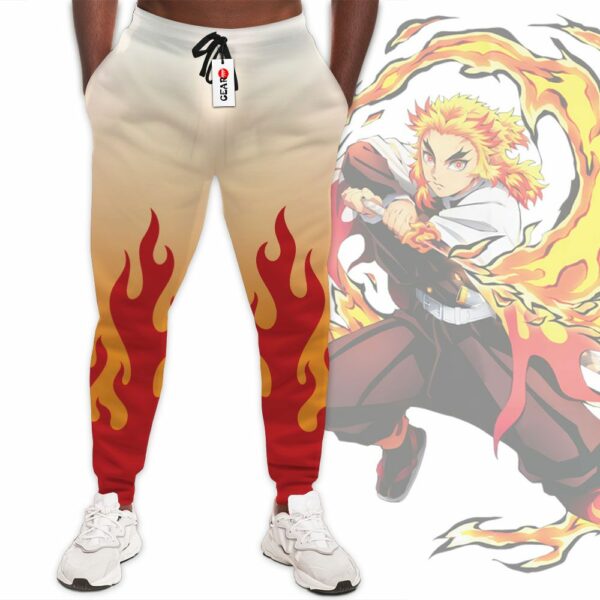 Rengoku Uniform Jogger Pants Custom Kimetsu Anime Sweatpants 1