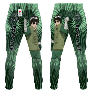 Rock Lee Joggers Custom Anime Sweatpants Tie Dye Style Merch 6
