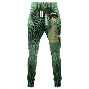 Rock Lee Joggers Custom Anime Sweatpants Tie Dye Style Merch 7