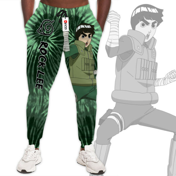 Rock Lee Joggers Custom Anime Sweatpants Tie Dye Style Merch 1
