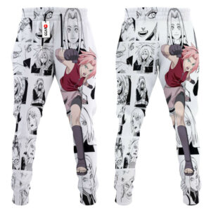 Sakura Haruno Custom NRT Anime Jogger Pants Merch Manga Style 5