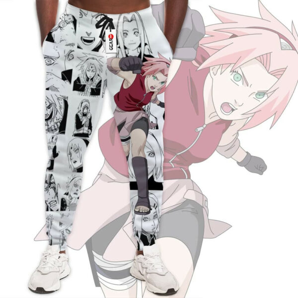Sakura Haruno Custom NRT Anime Jogger Pants Merch Manga Style 1