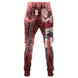 Sakura Haruno Joggers Custom Anime Sweatpants Tie Dye Style Merch 7