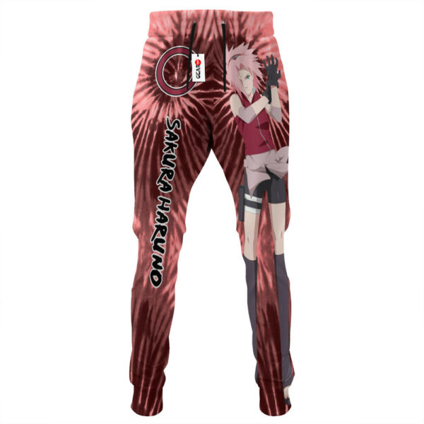 Sakura Haruno Joggers Custom Anime Sweatpants Tie Dye Style Merch 4