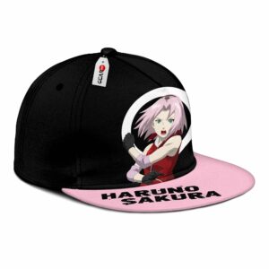 Sakura Haruno Snapback Hat Custom NRT Anime Hat 6