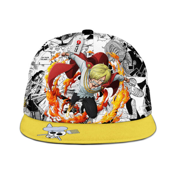 Sanji Snapback Hat Custom One Piece Anime Hat Mix Manga 1