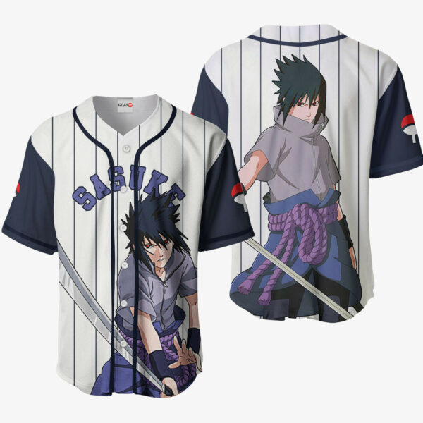 Sasuke Uchiha Jersey Shirt Custom Anime Merch Clothes for Otaku 1