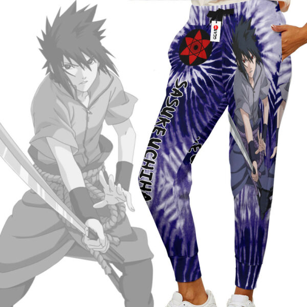 Sasuke Uchiha Joggers Custom Anime Sweatpants Tie Dye Style Merch 2