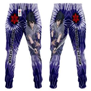 Sasuke Uchiha Joggers Custom Anime Sweatpants Tie Dye Style Merch 6