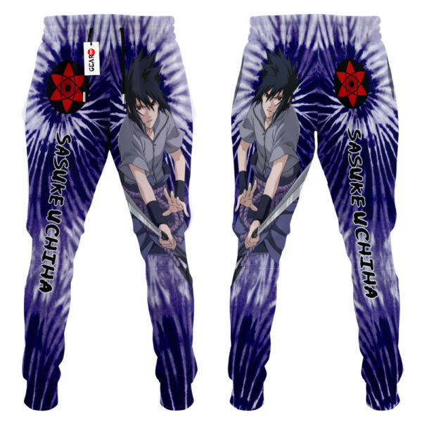 Sasuke Uchiha Joggers Custom Anime Sweatpants Tie Dye Style Merch 3