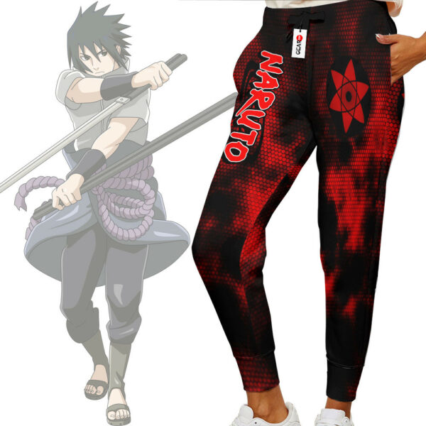 Sasuke Uchiha Mangekyo Sharingan Sweatpants Custom Anime NRT Jogger Pants Merch 2