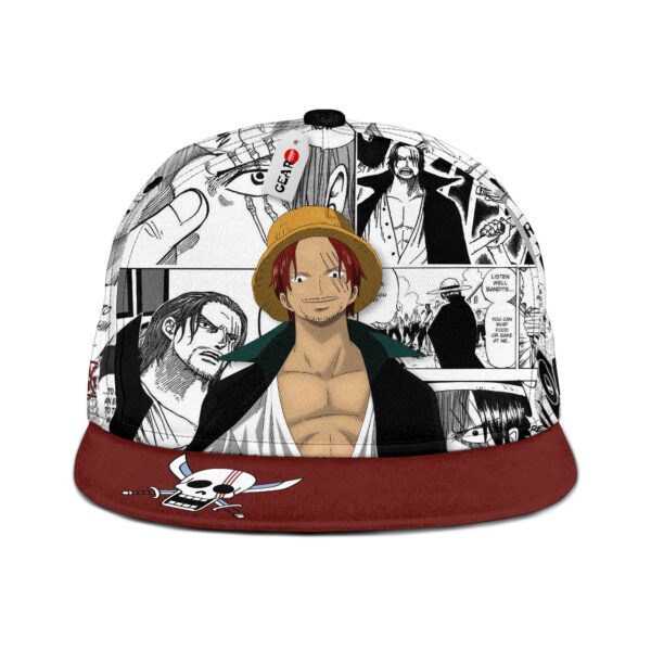 Shanks Snapback Hat Custom One Piece Anime Hat Mix Manga 1
