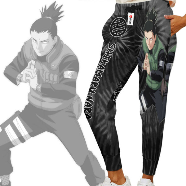 Shikamaru Nara Joggers Custom Anime Sweatpants Tie Dye Style Merch 2