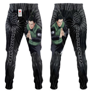 Shikamaru Nara Joggers Custom Anime Sweatpants Tie Dye Style Merch 6