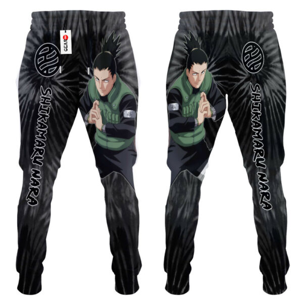 Shikamaru Nara Joggers Custom Anime Sweatpants Tie Dye Style Merch 3