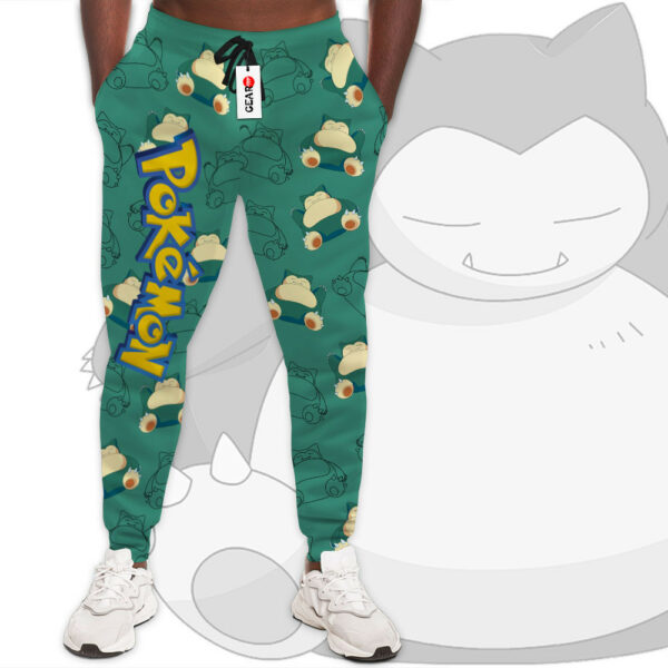 Snorlax Joggers Custom Anime Pokemon Sweatpants For Otaku 1
