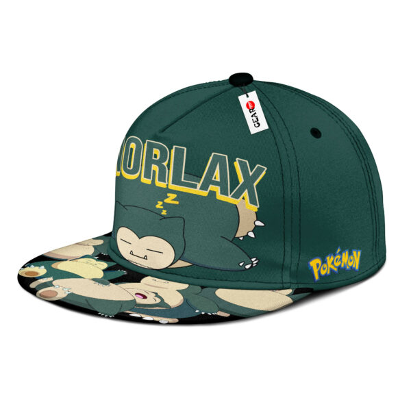 Snorlax Snapback Hat Custom Pokemon Anime Hat Gifts for Otaku 2