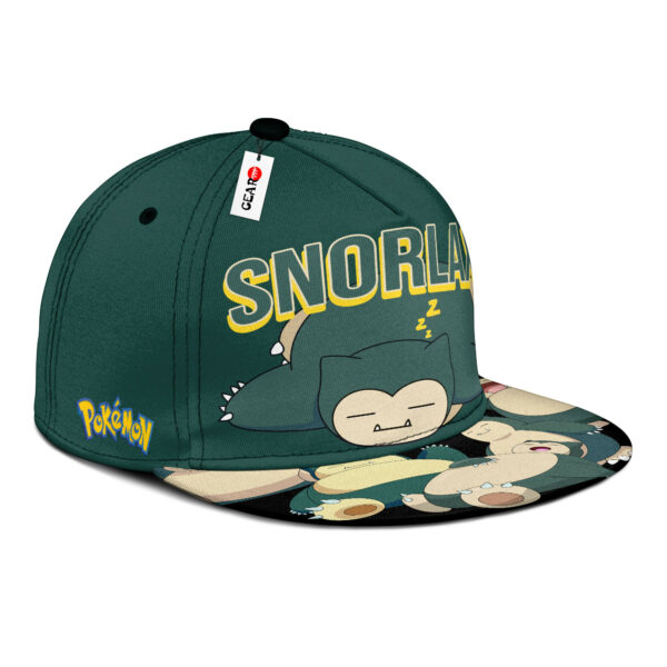 Snorlax Snapback Hat Custom Pokemon Anime Hat Gifts for Otaku 3