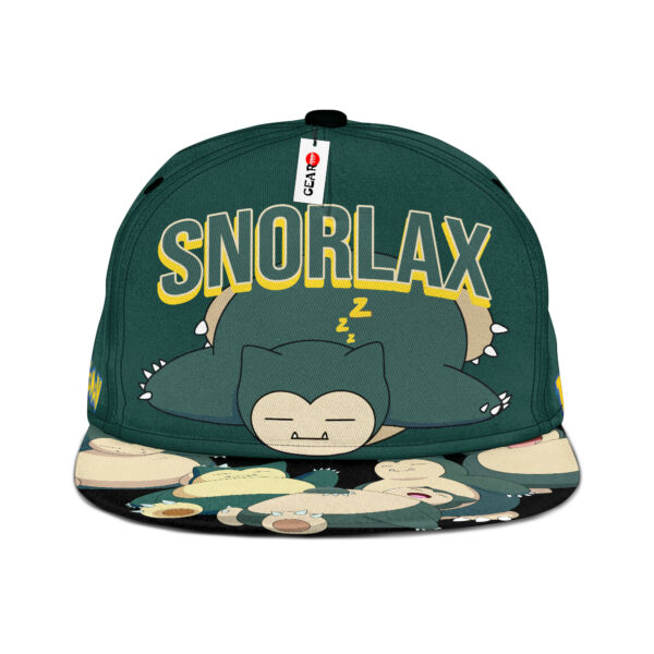 Snorlax Snapback Hat Custom Pokemon Anime Hat Gifts for Otaku 1