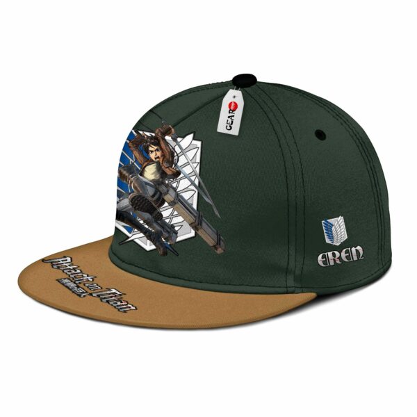 Survey Corp Eren Snapback Hat Custom Attack On Titan Anime Hat 2