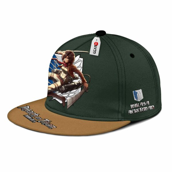 Survey Corp Mikasa Snapback Hat Custom Attack On Titan Anime Hat 2