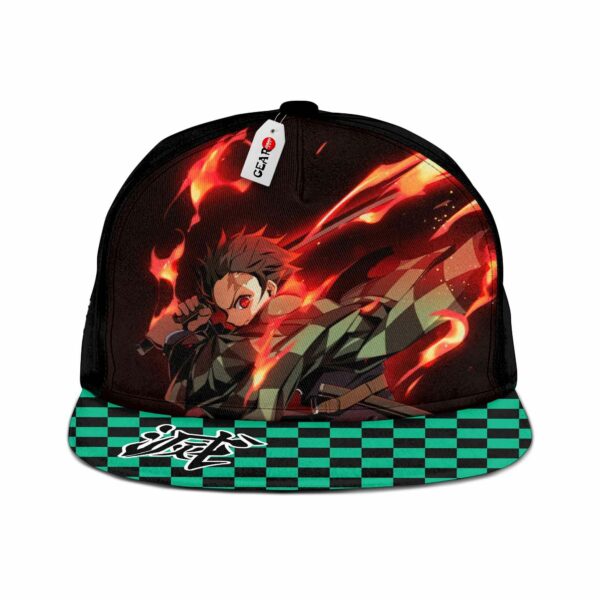 Tanjiro Cap Hat Sun Breathing Anime Kimetsu Snapback 1