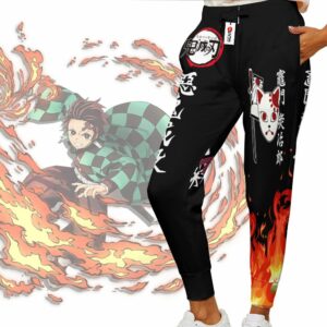 Tanjiro Fire Jogger Pants Custom Anime Kimetsu Sweatpants 6