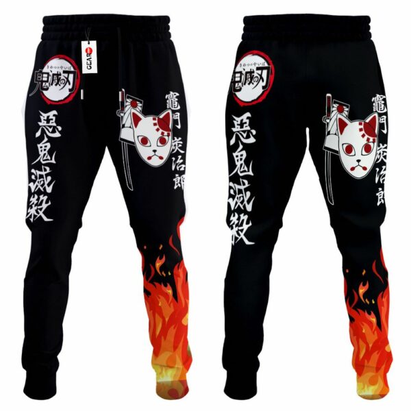 Tanjiro Fire Jogger Pants Custom Anime Kimetsu Sweatpants 4