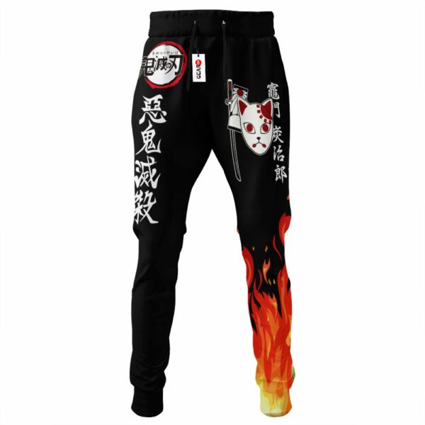 Tanjiro Fire Jogger Pants Custom Anime Kimetsu Sweatpants 1