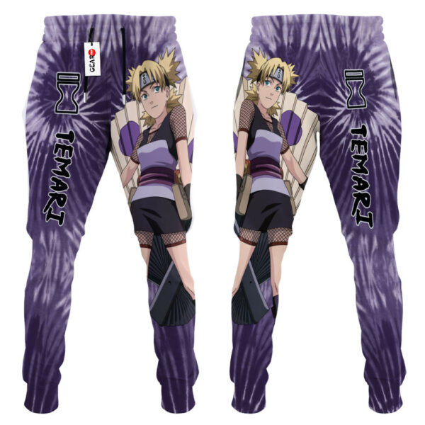 Temari Joggers Custom Anime Sweatpants Tie Dye Style Merch 3